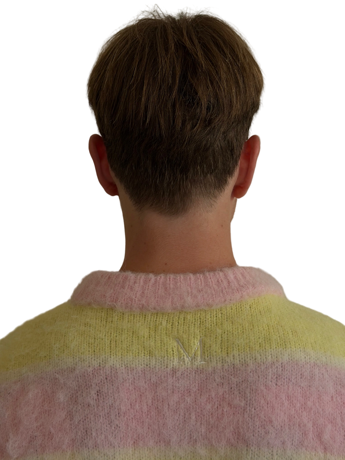 The Bloom Sweater – pink and yellow striped MISIR sweater, view 6 of 6