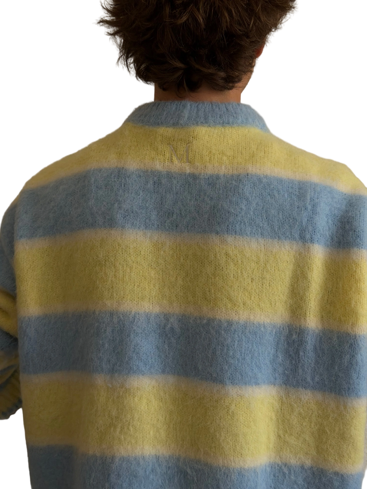 The Riviera Sweater – blue and yellow striped MISIR sweater, view 6 of 6