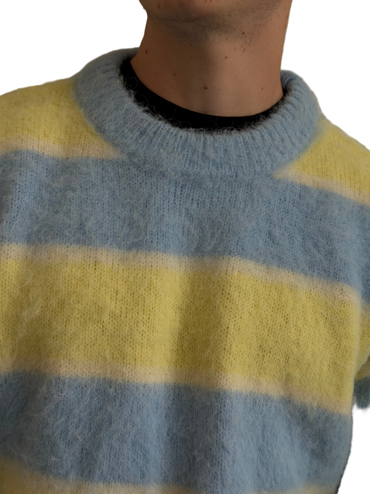 The Riviera Sweater – blue and yellow striped MISIR sweater, view 5 of 6