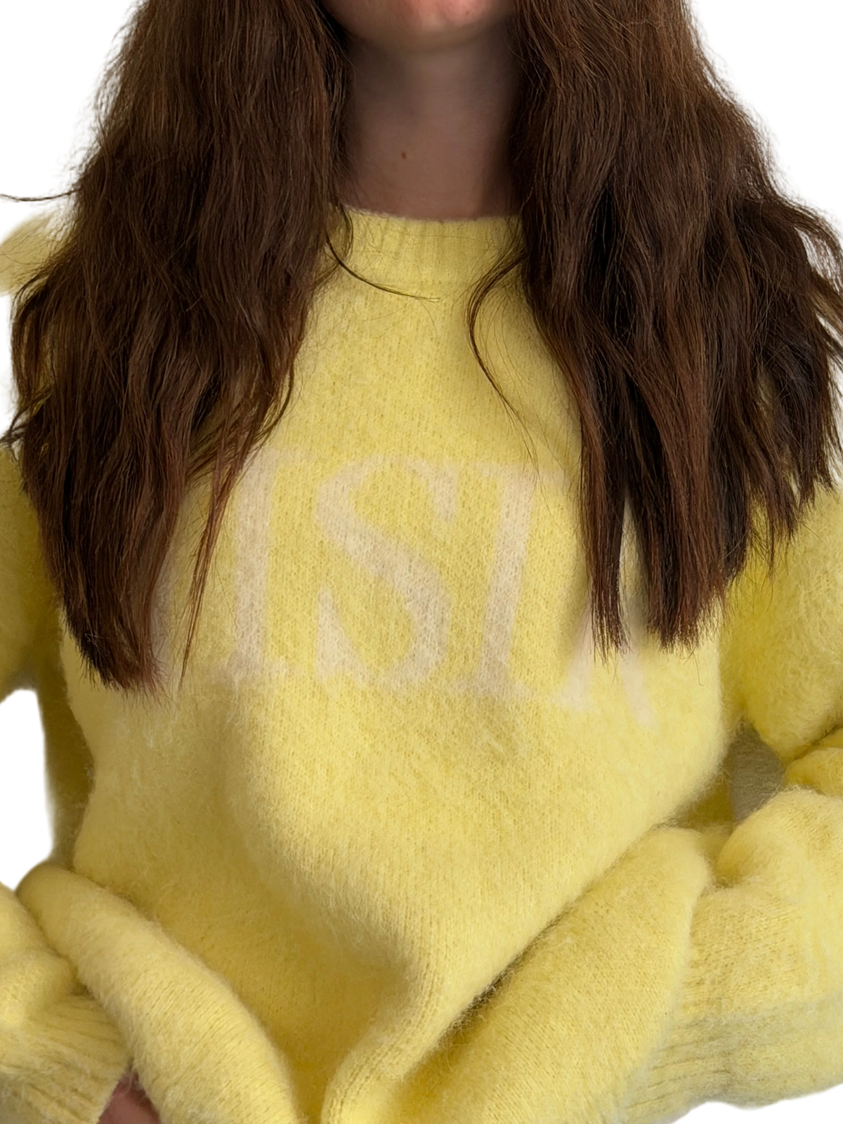 The Marigold Sweater – pastel yellow MISIR sweater, view 3 of 7
