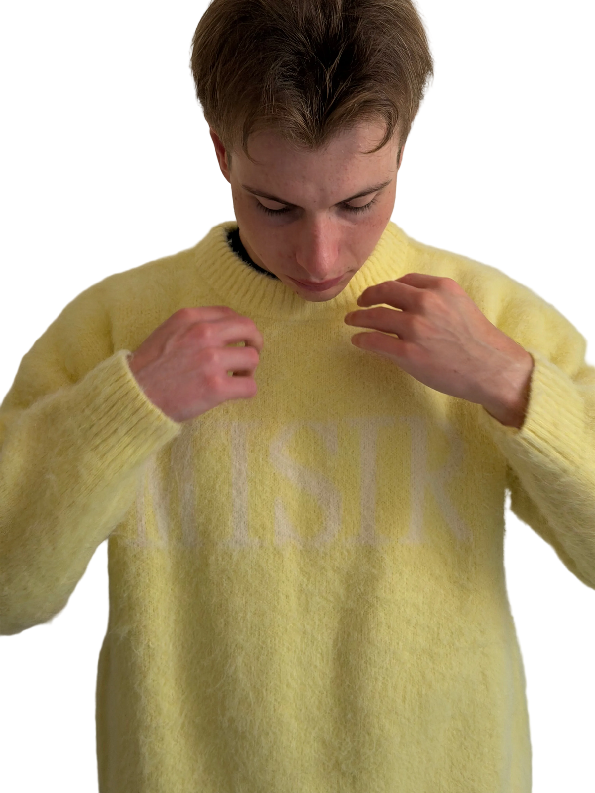 The Marigold Sweater – pastel yellow MISIR sweater, view 5 of 7